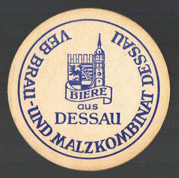 dessauer brauerei ddr bierdeckel