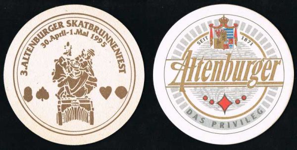 altenburger brewery coaster