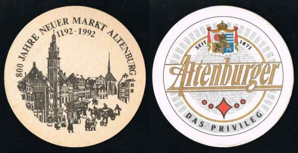 altenburger brewery coaster