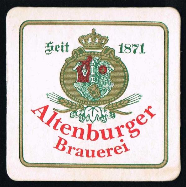 altenburger brewery coaster