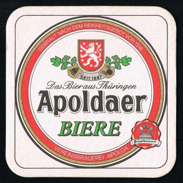 apolda brauerei bierdeckel