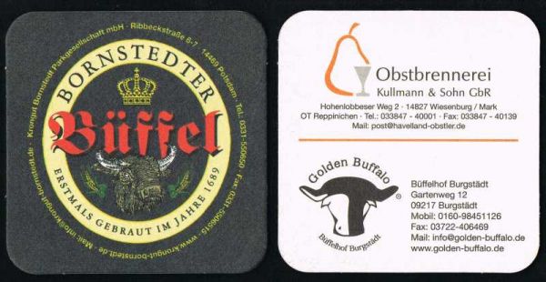 bornstedter potsdam brauerei bierdeckel
