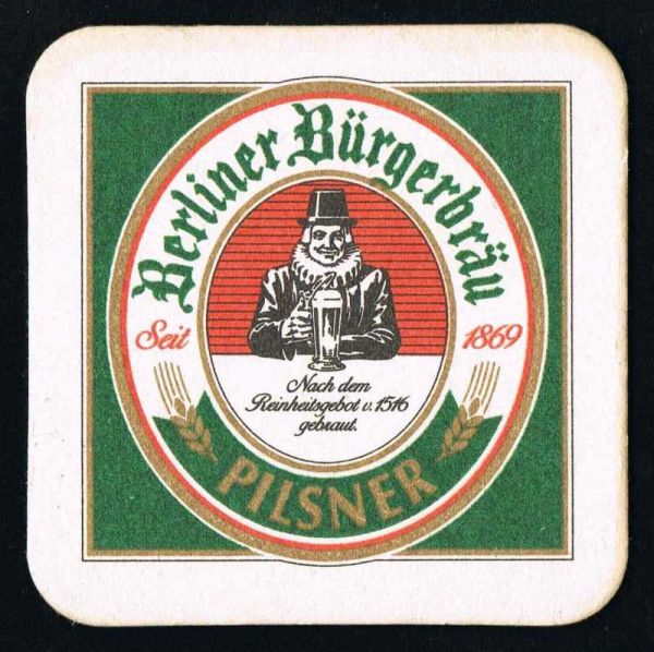 berliner bürgerbräu brauerei bierdeckel
