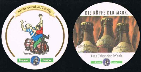 dessow brewery coaster