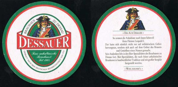 dessau brauerei bierdeckel
