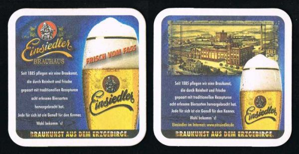 einsiedler brewery coaster