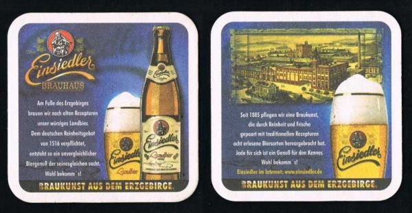 einsiedler brewery coaster