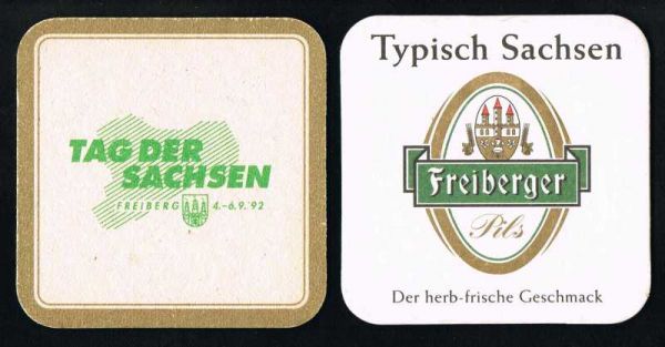 freiberger brauerei bierdeckel