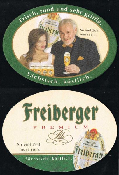 freiberger brauerei bierdeckel