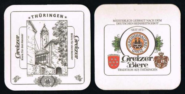 greiz brauerei bierdeckel