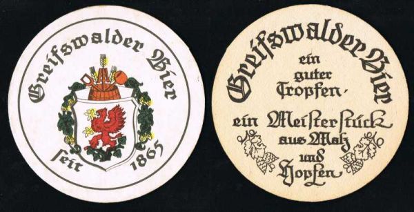 greifswalder brewery coaster