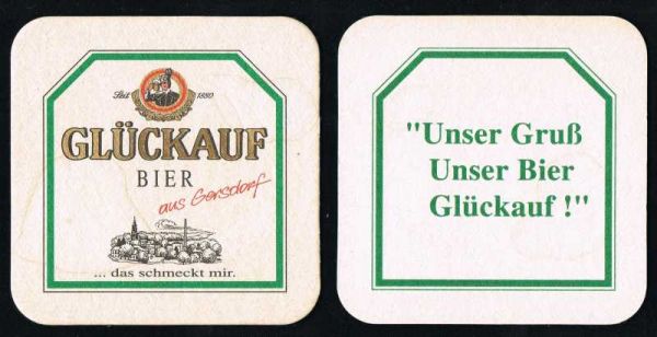 glückauf brauerei bierdeckel