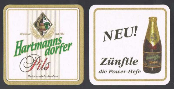 hartmannsdorfer brauerei bierdeckel