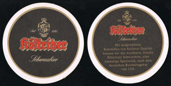köstritzer brauerei bierdeckel