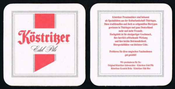 köstritzer brewery coaster