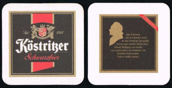 köstritzer schwarzbierbrauerei bierdeckel