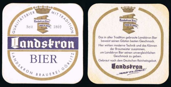 landskron brewery coaster