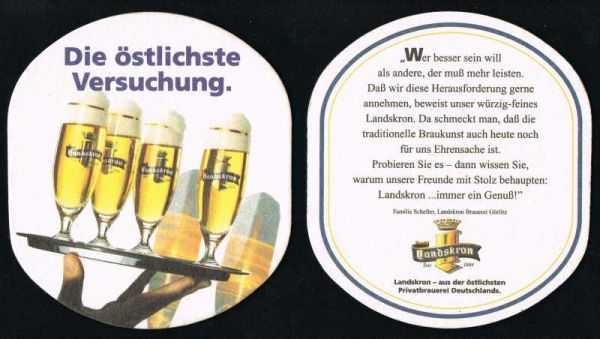 landskron brewery coaster
