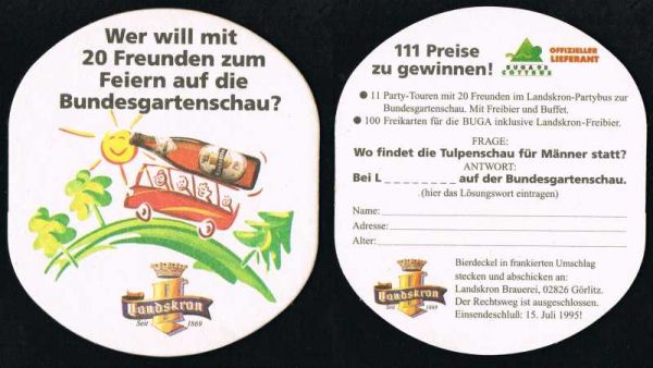 landskron görlitz brauerei ddr bierdeckel