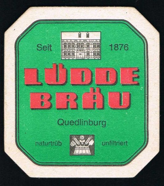 lüdde quedlinburg brauerei bierdeckel