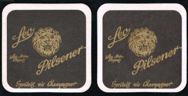 leo bräu leipzig brewery coaster