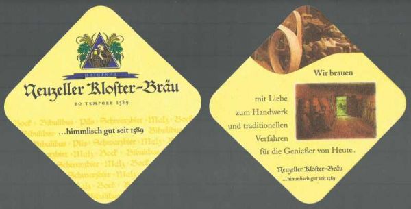 klosterbrauerei neuzelle brewery coaster