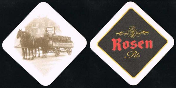 rosenbräu pössneck brewery coaster
