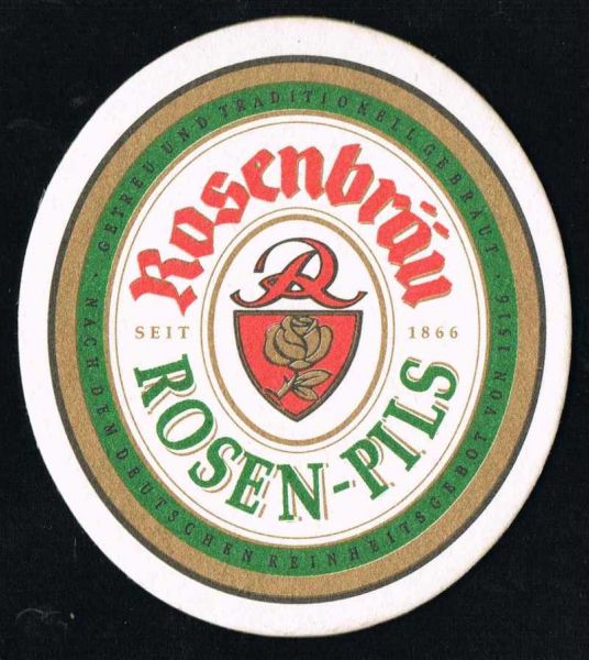 rosenbräu brauerei pössneck bierdeckel