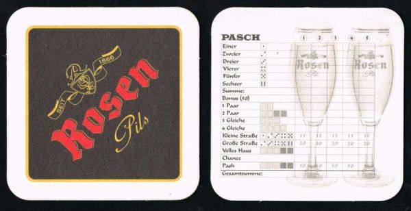 Rosenbräu Bierdeckel