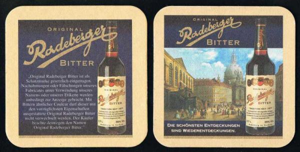 radeberger brewery coaster
