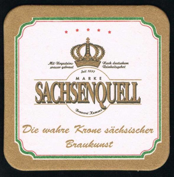 sachsenquell kamenz brewery ddr coaster