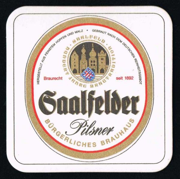 saalfelder brauerei bierdeckel