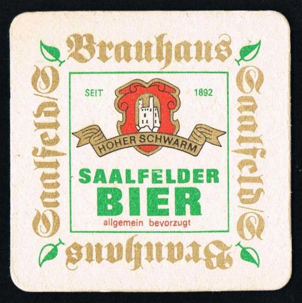 saalfelder brewery coaster