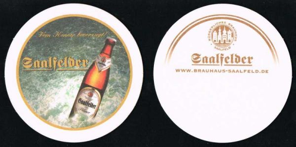 saalfelder brauerei bierdeckel
