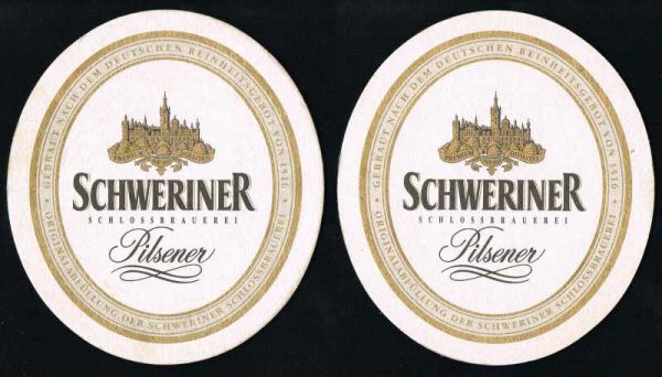 schwerin schloßbrauerei bierdeckel