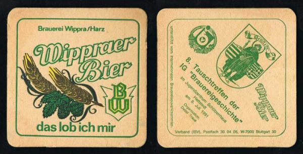 wippra brauerei bierdeckel
