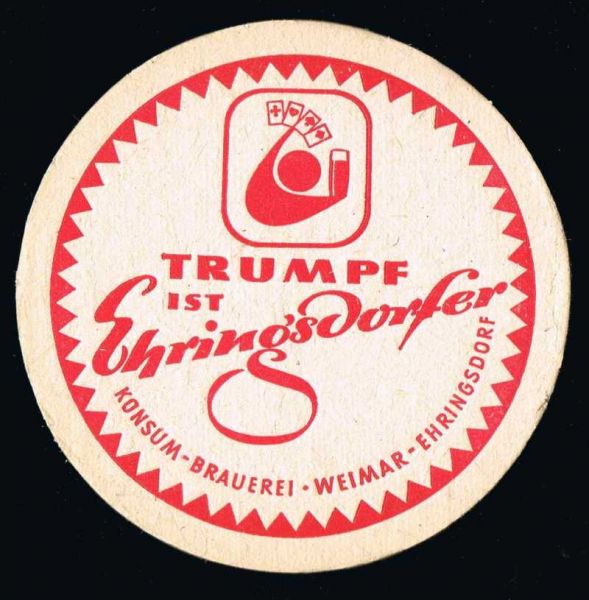 ehringsdorfer brauerei ddr bierdeckel