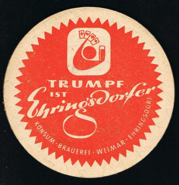 ehringsdorf brauerei weimar ddr bierdeckel