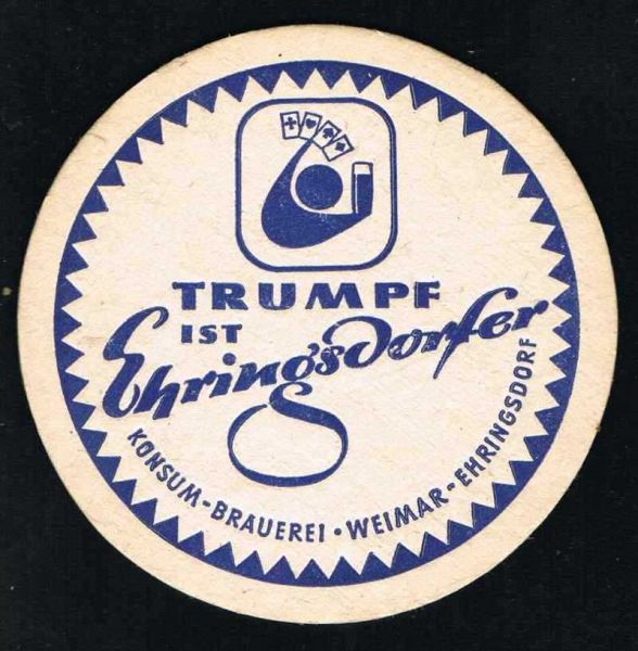 ehringsdorfer brauerei ddr bierdeckel