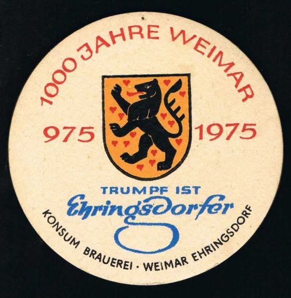 ehringsdorf brauerei weimar ddr bierdeckel