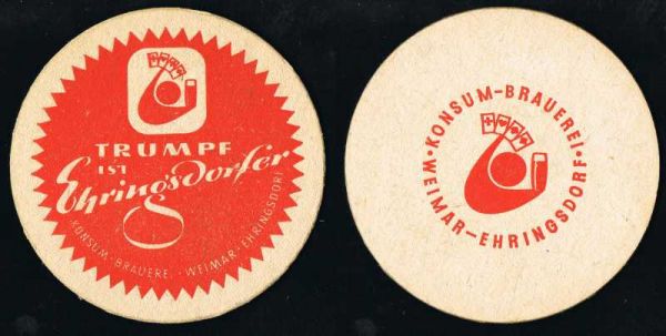 ehringsdorf brauerei weimar ddr bierdeckel