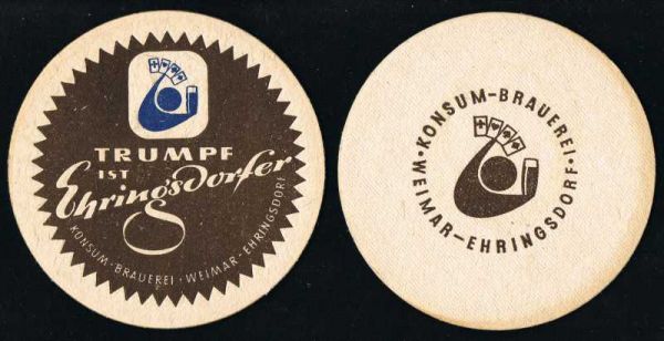 ehringsdorf brauerei weimar ddr bierdeckel