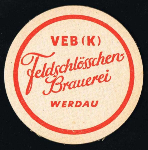 feldschloesschenbrauerei werdau ddr bierdeckel