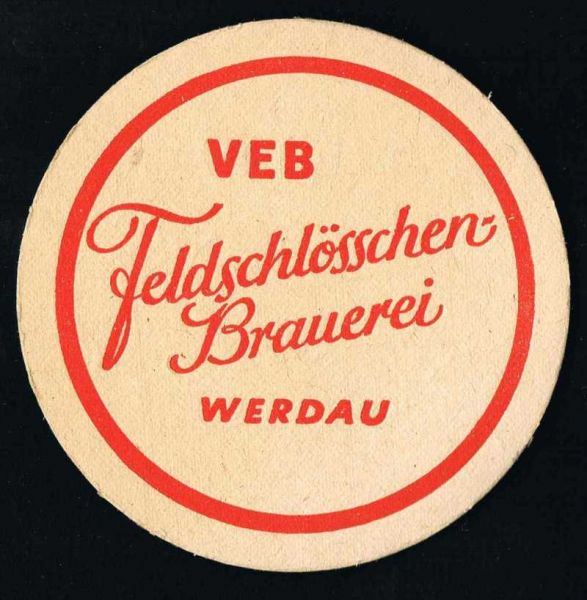 feldschloesschenbrauerei werdau ddr bierdeckel