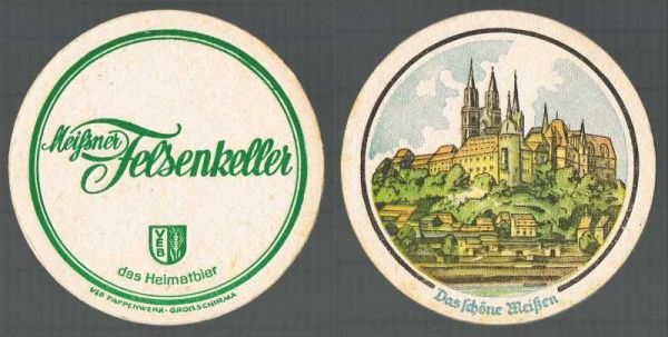 felsenkeller brewery meissen ddr coaster