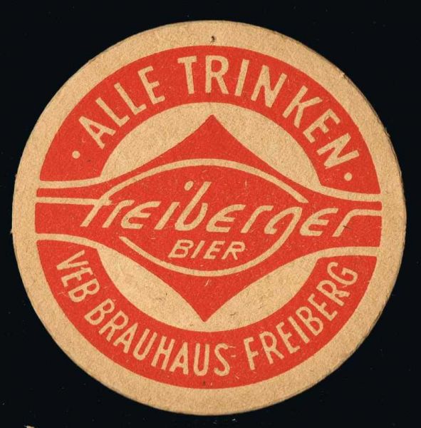 freiberger brauerei ddr bierdeckel