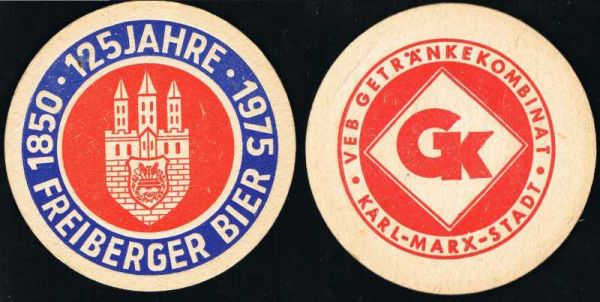 freiberger brauerei ddr bierdeckel
