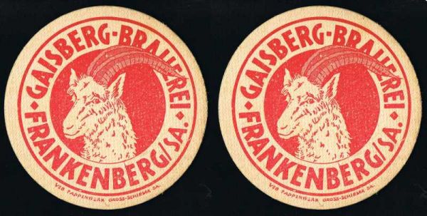 gaisberger frankenberg brauerei ddr bierdeckel