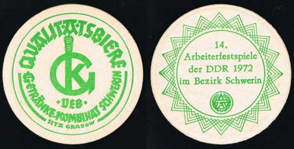 grabow brauerei ddr bierdeckel