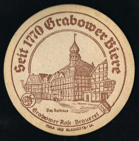 grabower brauerei ddr bierdeckel